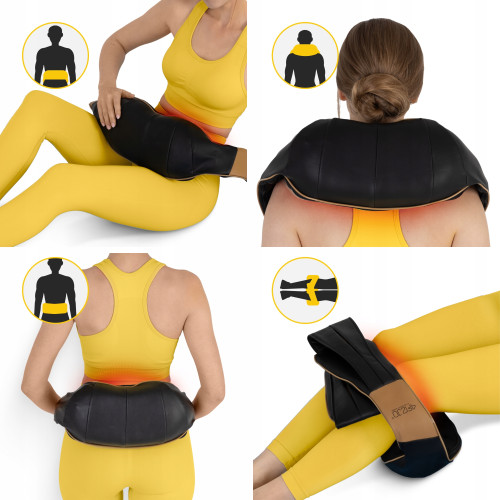 Массажная подушка  4FIZJO Pro с подогревом Black - фото №9